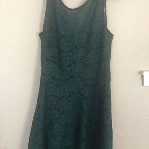 Green lace dress